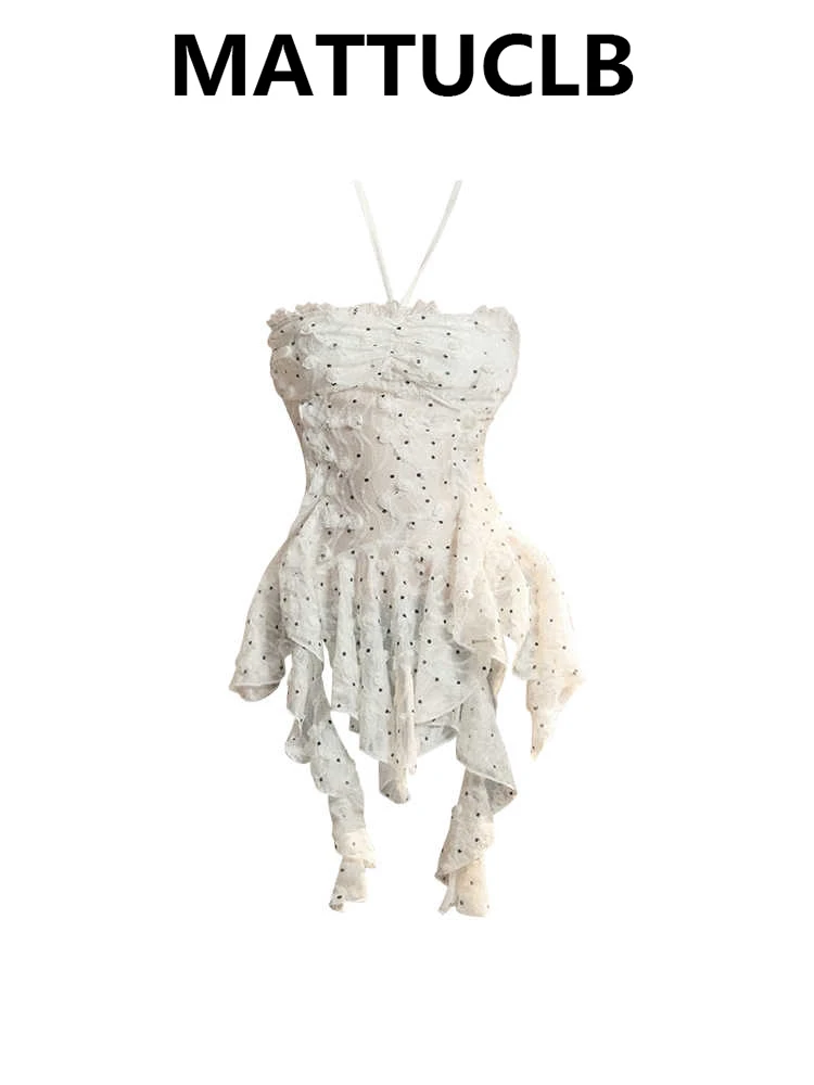 Летний женский милый топ с бретелькой в горошек Y2k 2000-х годов, эстетический дизайн Shoujo Kpop Gyaru Mori Girl Coquette, укороченный топ без рукавов
Летний женский милый топ с бретелькой в горошек Y2k 2000-х годов, эстетический дизайн Shoujo Kpop Gyaru Mori Girl Coquette, укороченный топ без рукавов