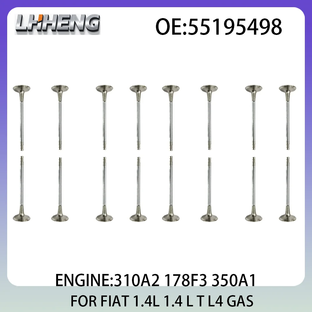 16pcs New Intake & Exhaust Valve Kit For FIAT PALIO PUNTO SIENA STRADA 500 DOBLO GRAND 1.4L 1.4 L T L4 GAS 04-21 310A2 55195498
16pcs New Intake & Exhaust Valve Kit For FIAT PALIO PUNTO SIENA STRADA 500 DOBLO GRAND 1.4L 1.4 L T L4 GAS 04-21 310A2 55195498