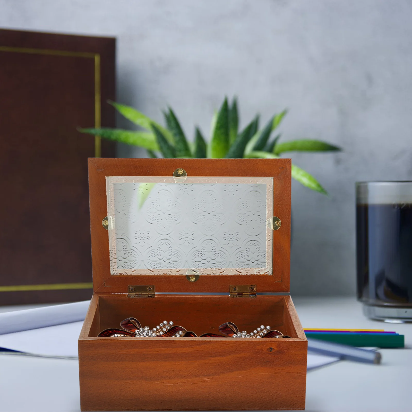 Vintage Wooden Jewelry Box Glass Lid Retro Jewelry Organizer Case Multifunctional Sundries Storage Display Holder
Vintage Wooden Jewelry Box Glass Lid Retro Jewelry Organizer Case Multifunctional Sundries Storage Display Holder