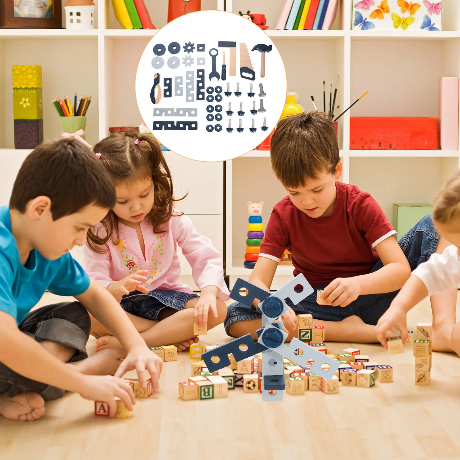 1Set Kids Wooden Tool Set Educational Pretend Play Construction Learning Gift Toddler Interactive Funny Repairing Kit
1Set Kids Wooden Tool Set Educational Pretend Play Construction Learning Gift Toddler Interactive Funny Repairing Kit