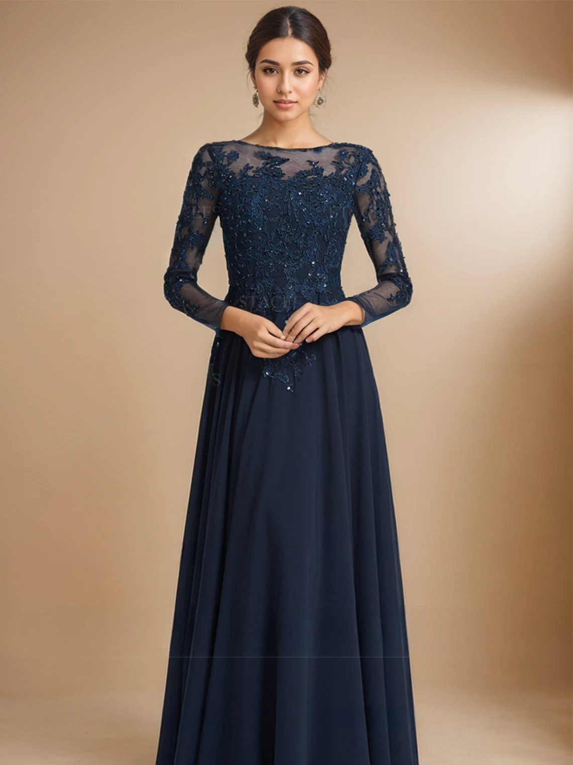 Elegant A-Line Mother Dress Boat Neck 3/4 Sleeve Chiffon Beading Applique Floor Length Wedding Guest Dress 2025 Free Customized
Elegant A-Line Mother Dress Boat Neck 3/4 Sleeve Chiffon Beading Applique Floor Length Wedding Guest Dress 2025 Free Customized