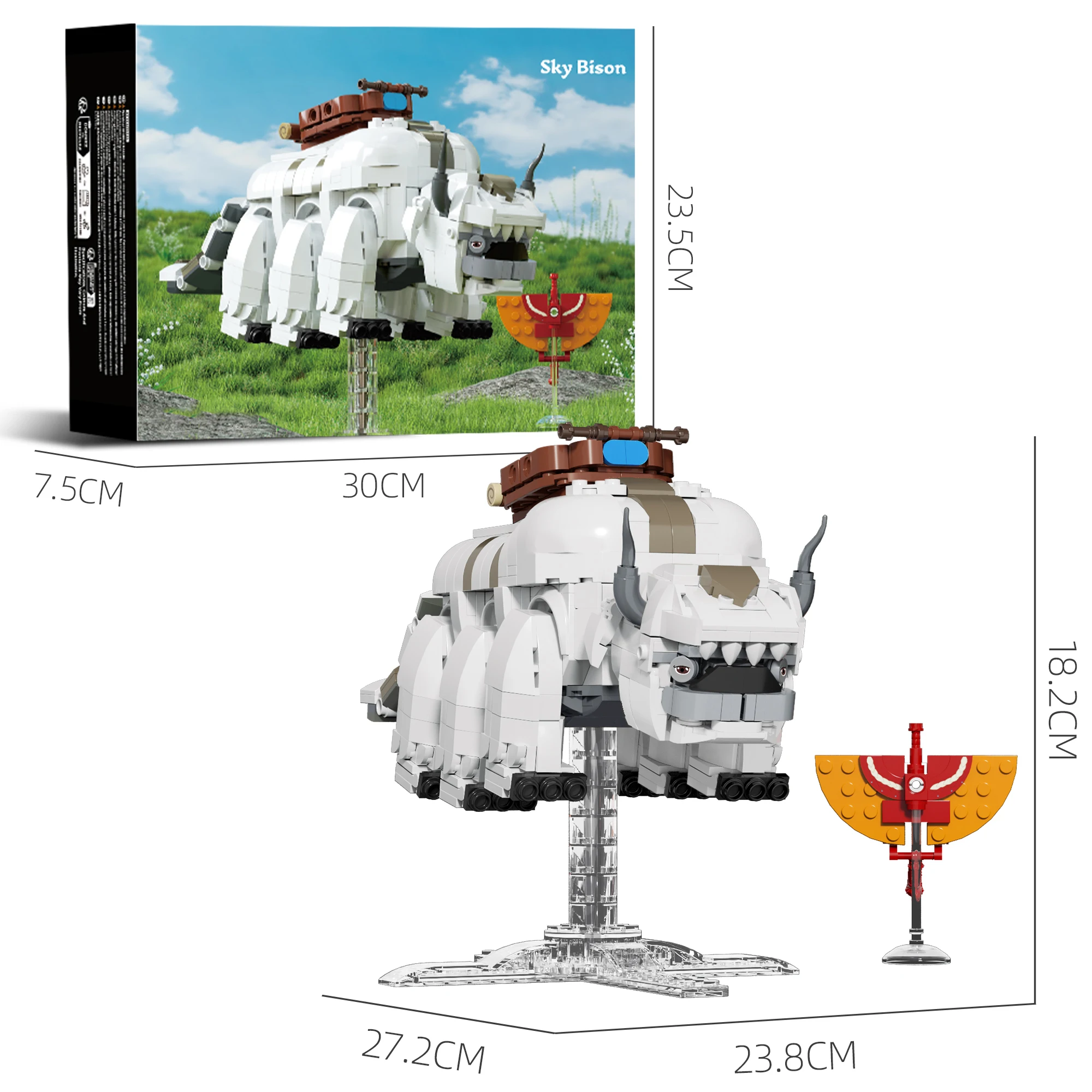Конструктор Flying Bison: Модель MOC с подвижной головой, ногами и хвостом, прозрачная подставка для демонстрации, коллекционный подарок для фанатов, взрослых и детей
Конструктор Flying Bison: Модель MOC с подвижной головой, ногами и хвостом, прозрачная подставка для демонстрации, коллекционный подарок для фанатов, взрослых и детей