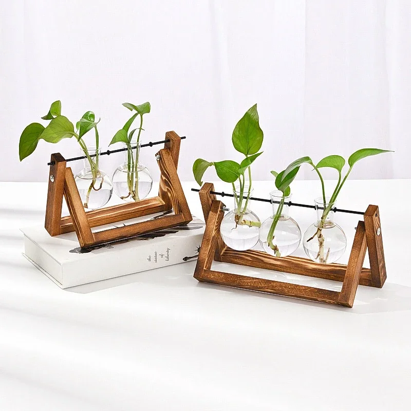 Terrarium Planter Flower Pot Wooden Frame Hydroponic Plant Vases Glass Bulb Vase for Hydroponic Gardens Home Decor Room Decora
Terrarium Planter Flower Pot Wooden Frame Hydroponic Plant Vases Glass Bulb Vase for Hydroponic Gardens Home Decor Room Decora