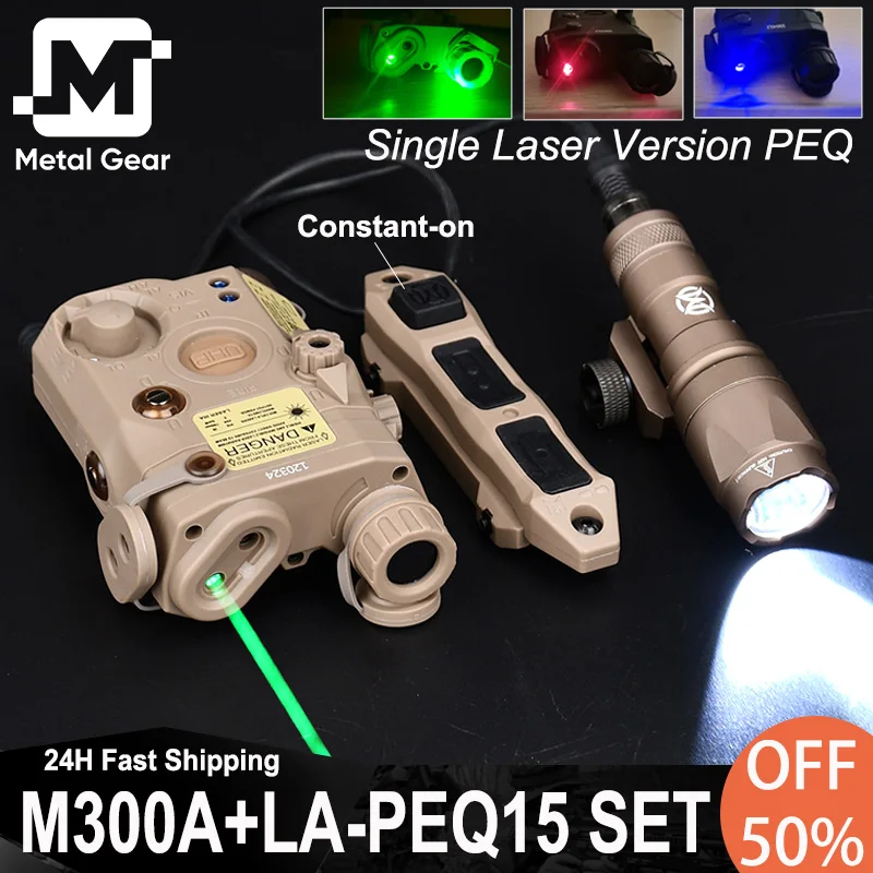 Tactical LA5B PEQ15 Airsoft Red Green Blue Single Laser NO IR Indicator Wadsn M300A Hunting Flashlight With Dual Function Switch
Tactical LA5B PEQ15 Airsoft Red Green Blue Single Laser NO IR Indicator Wadsn M300A Hunting Flashlight With Dual Function Switch
