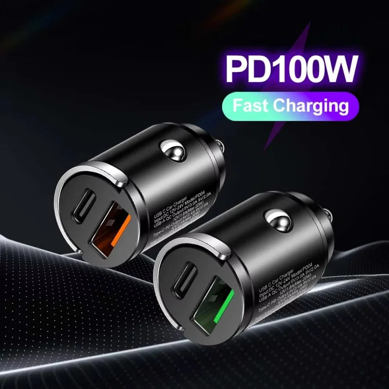 Мини-автомобильное зарядное устройство 100 Вт/200 Вт QC3.0 PD 12-24 В, зажигалка, быстрая зарядка, автомобильное зарядное устройство USB типа C для Xiaomi Samsung Huawei iPhone Power
Мини-автомобильное зарядное устройство 100 Вт/200 Вт QC3.0 PD 12-24 В, зажигалка, быстрая зарядка, автомобильное зарядное устройство USB типа C для Xiaomi Samsung Huawei iPhone Power