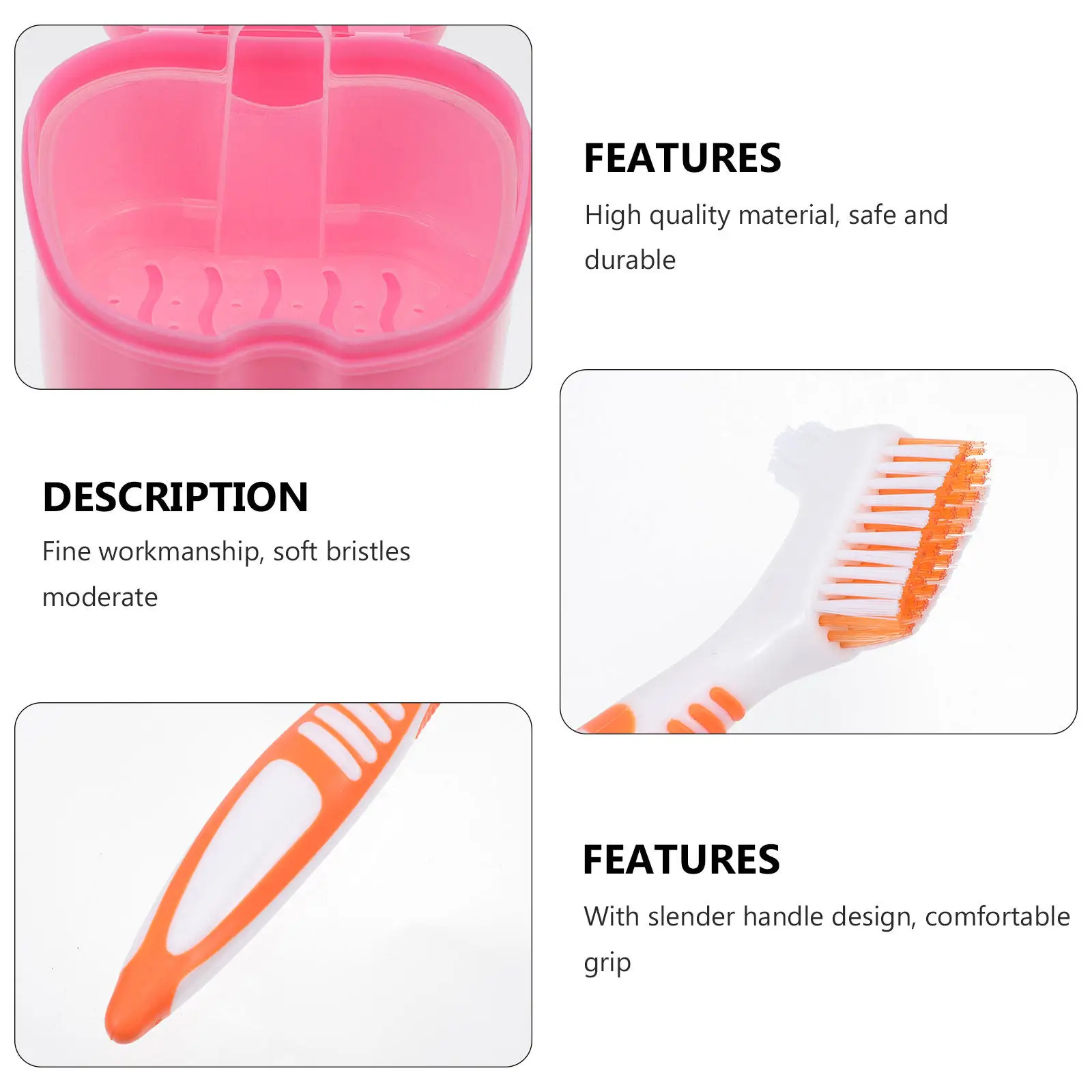 1Set Denture Brush Case Set High-Quality Plastic Portable False Tooth Box with Ergonomic Design for Safe and Thorough Cleaning
1Set Denture Brush Case Set High-Quality Plastic Portable False Tooth Box with Ergonomic Design for Safe and Thorough Cleaning