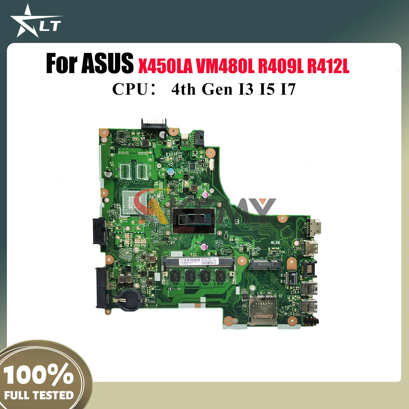 X450LA Материнская плата для ноутбука ASUS X450LC Y481L X450LN X450LB R409L VM480L W418L K450L R412L X450L X450LD Материнская плата I3 I5 I7 CPU
X450LA Материнская плата для ноутбука ASUS X450LC Y481L X450LN X450LB R409L VM480L W418L K450L R412L X450L X450LD Материнская плата I3 I5 I7 CPU