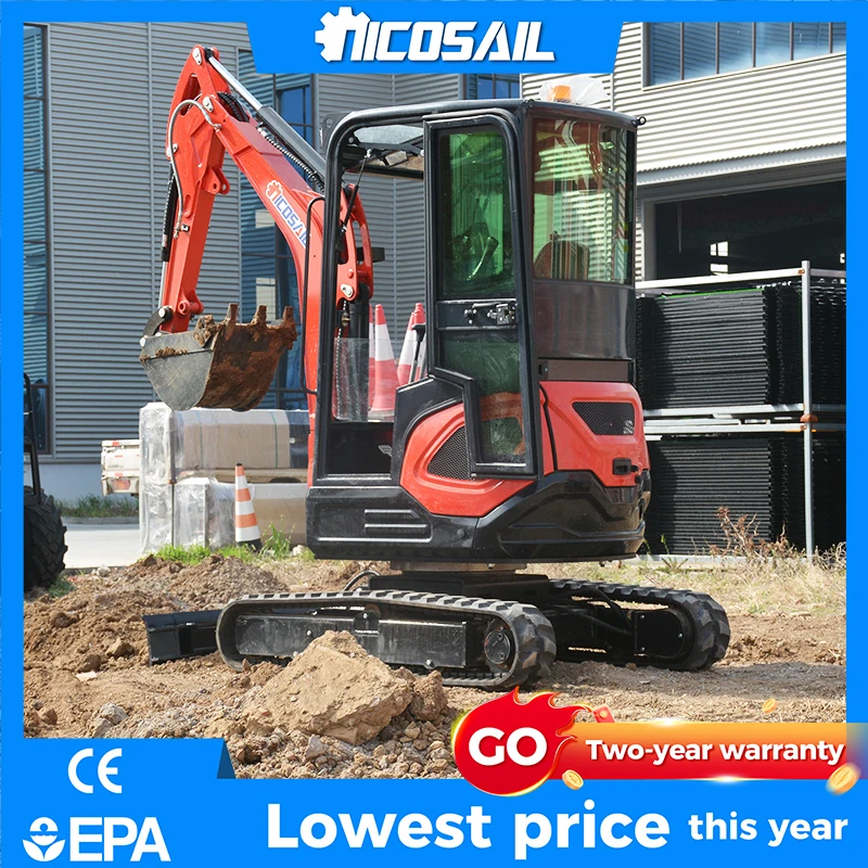 CE ISO NICOSAIL OKW25U Mini Excavator 2.5 Ton Customizable Compact Digger Engine for Europe Russia
CE ISO NICOSAIL OKW25U Mini Excavator 2.5 Ton Customizable Compact Digger Engine for Europe Russia