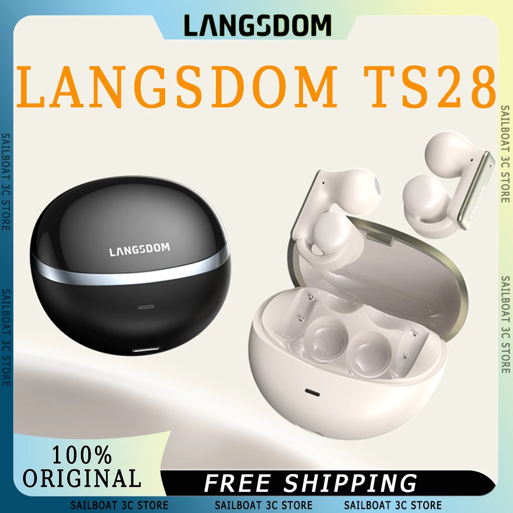 LANGSDOM TS28 Беспроводные Bluetooth-наушники с шумоподавлением и длительным сроком службы батареи, зажим для ушей, открытая гарнитура, спортивные наушники на заказ
LANGSDOM TS28 Беспроводные Bluetooth-наушники с шумоподавлением и длительным сроком службы батареи, зажим для ушей, открытая гарнитура, спортивные наушники на заказ