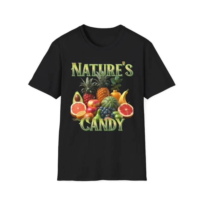 Vegan T Shirt Gift for Vegetarian Shirt with Fruit and Vegetables Are Nature's Candy Lovely Graphic Tshirts Unisex Short-sleev
Vegan T Shirt Gift for Vegetarian Shirt with Fruit and Vegetables Are Nature's Candy Lovely Graphic Tshirts Unisex Short-sleev