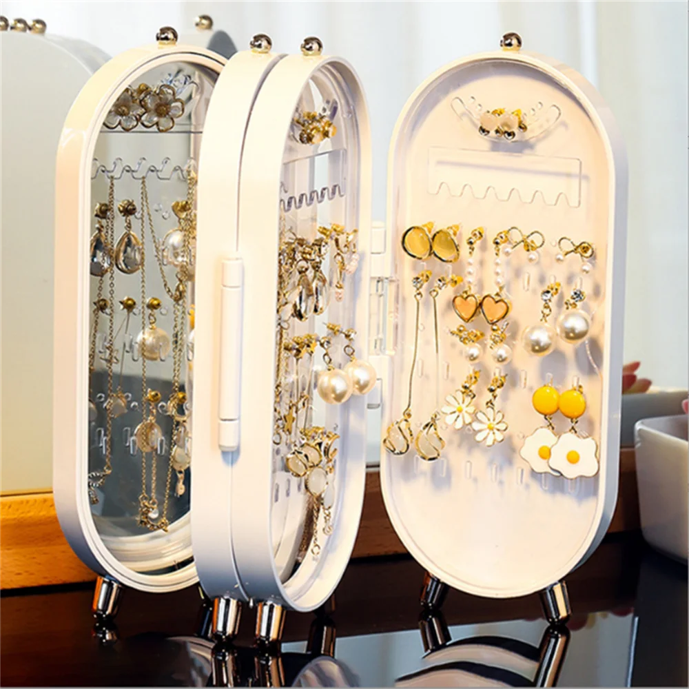 4 Doors Foldable Screen Stylish Earrings Necklace Jewelry Storage Box With Mirror- Keep Your Necklaces Organized and Accessible
4 Doors Foldable Screen Stylish Earrings Necklace Jewelry Storage Box With Mirror- Keep Your Necklaces Organized and Accessible