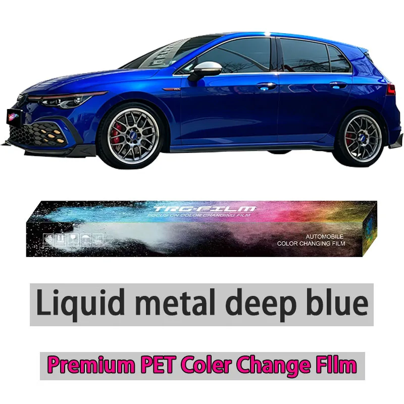TRG film high-quality vehicle color changing film: liquid metal deep blue (glossy PET vinyl film - original car paint series)
TRG film high-quality vehicle color changing film: liquid metal deep blue (glossy PET vinyl film - original car paint series)