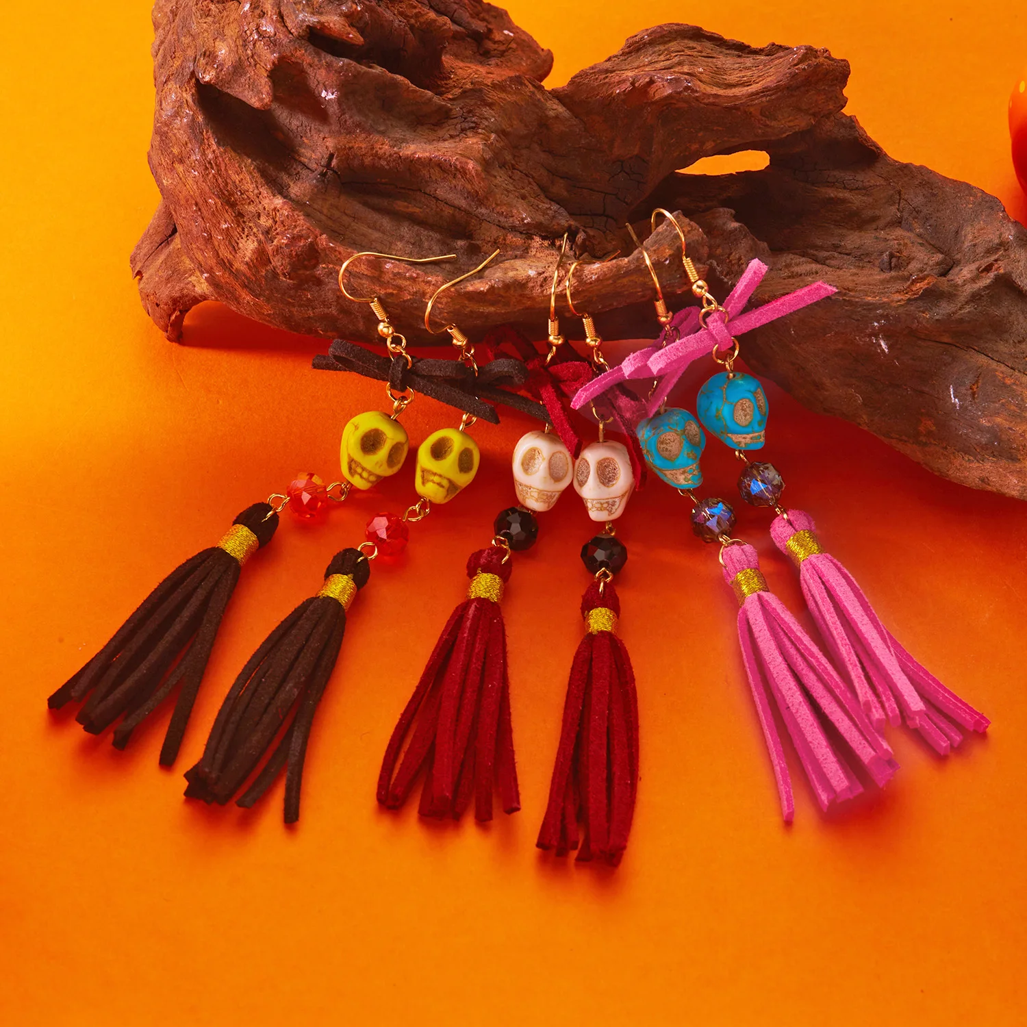 Signature Halloween Skull Tassel Earrings for Women Vibrant Colorful Beads Bow Dangle Earrings Party Jewellery Accessories
Signature Halloween Skull Tassel Earrings for Women Vibrant Colorful Beads Bow Dangle Earrings Party Jewellery Accessories