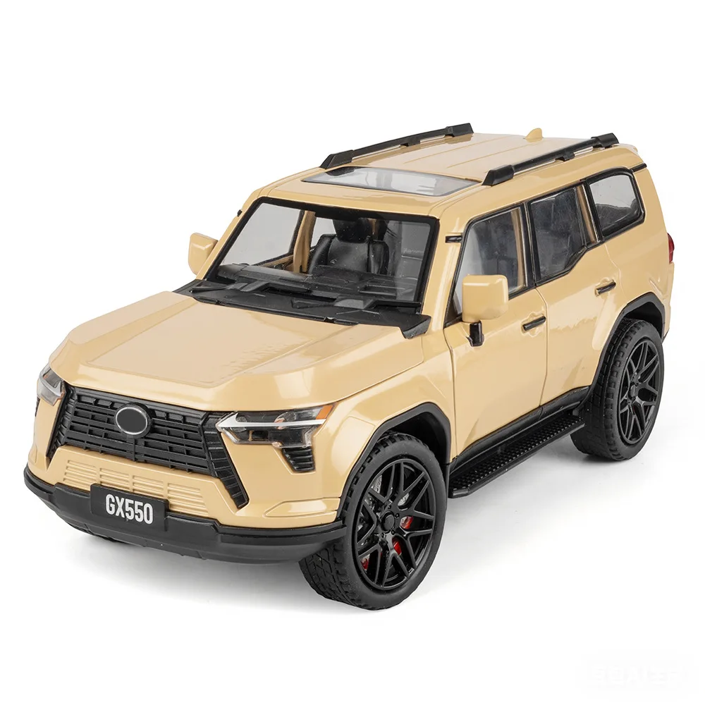 Модель внедорожника GX550 из сплава, масштаб 1:24, креативный персонализированный сувенир со звуком и светом, игрушка-подарок
Модель внедорожника GX550 из сплава, масштаб 1:24, креативный персонализированный сувенир со звуком и светом, игрушка-подарок