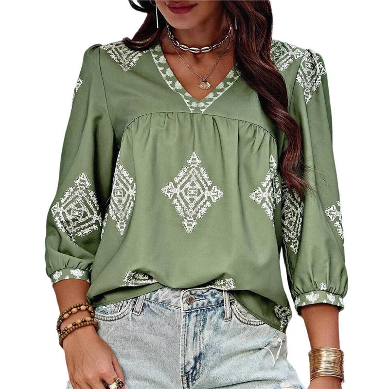 AOAO-Women's Casual V Neck Floral Print Chiffon Blouses 3/4 Sleeve Boho Summer Tops Shirts
AOAO-Women's Casual V Neck Floral Print Chiffon Blouses 3/4 Sleeve Boho Summer Tops Shirts