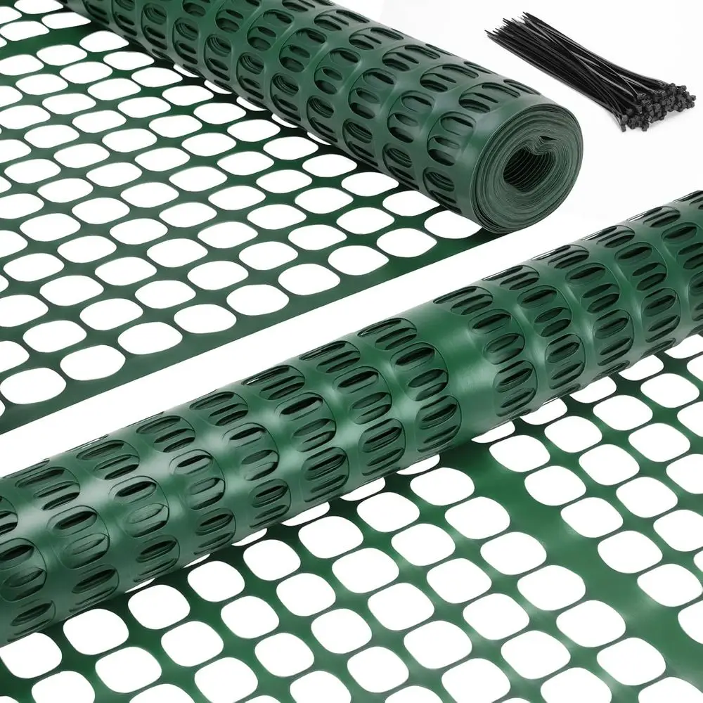Heavy-Duty 4'x100' Reusable Plastic Netting Mesh Roll for Temporary Fencing, Animal Barriers, and Pool Safety Enclosures
Heavy-Duty 4'x100' Reusable Plastic Netting Mesh Roll for Temporary Fencing, Animal Barriers, and Pool Safety Enclosures