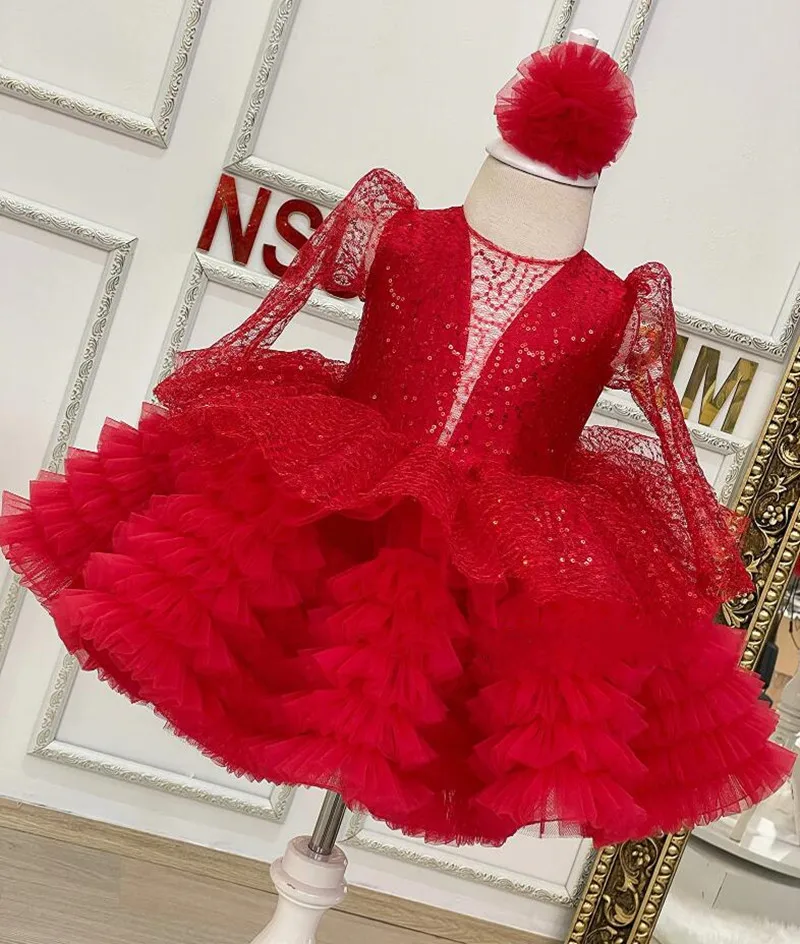 Cute Handmade Red Baby Girl Dress Princess Infant First Birthday Dress Tiered Skirt Toddler Tutu Dress Kid Long Sleeve Gown
Cute Handmade Red Baby Girl Dress Princess Infant First Birthday Dress Tiered Skirt Toddler Tutu Dress Kid Long Sleeve Gown