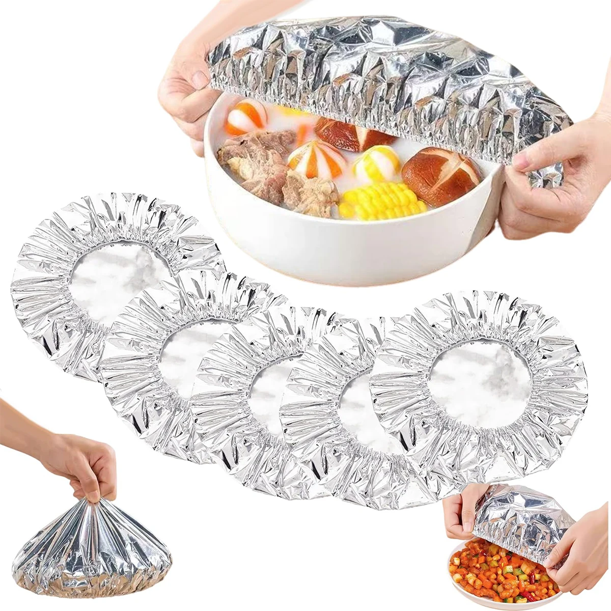 10 PCS Reusable Aluminum Foil Heat Lid, Kitchen Insulation Cover, Universal For Plates, Bowls, and Containers, Fruit Cling Wrap
10 PCS Reusable Aluminum Foil Heat Lid, Kitchen Insulation Cover, Universal For Plates, Bowls, and Containers, Fruit Cling Wrap