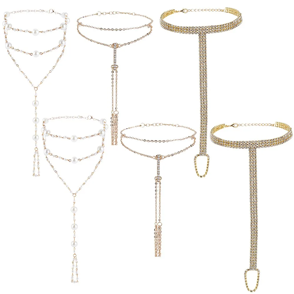 6Pcs 3 Styles Alloy Full Rhinestone Anklets Toe Rings for Women Golden 8.46~9.25 inch(21.5~23.5cm) 2pcs/style
6Pcs 3 Styles Alloy Full Rhinestone Anklets Toe Rings for Women Golden 8.46~9.25 inch(21.5~23.5cm) 2pcs/style