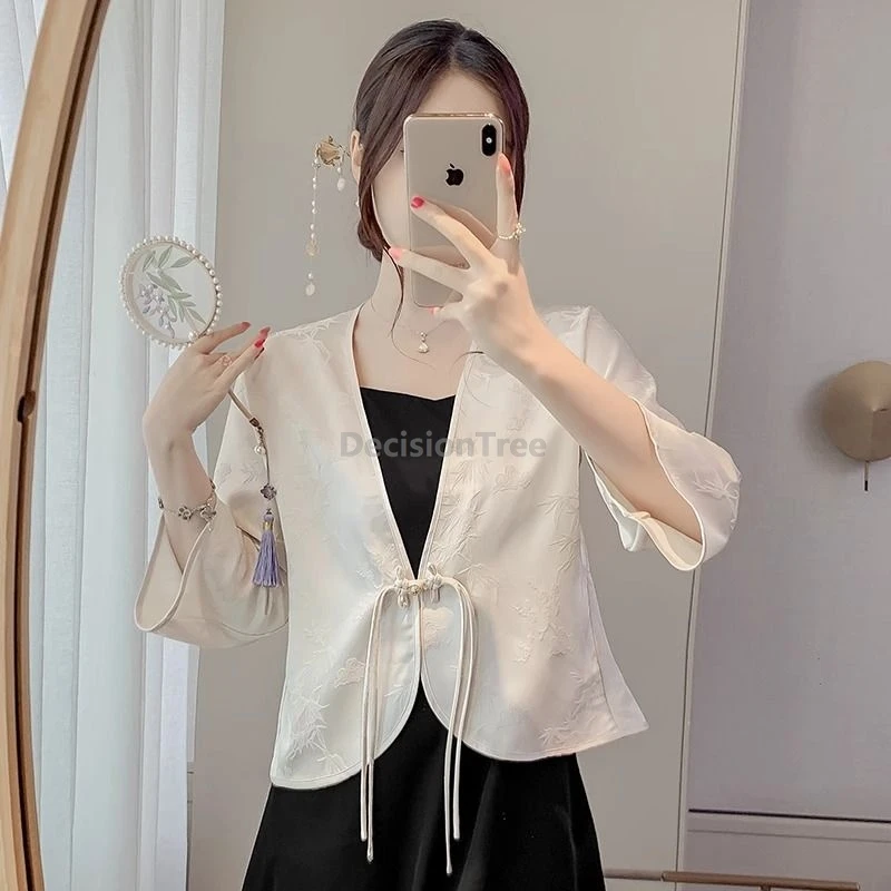 New Chinese-style national trend sun-protection clothing Lightweight summer small shawl jacket cardigan short outer top
New Chinese-style national trend sun-protection clothing Lightweight summer small shawl jacket cardigan short outer top