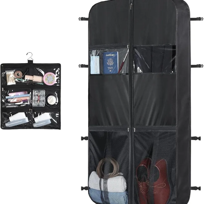 Portable Business Travel Suit Bag, Oxford Wear-resistant Garment Bag, Foldable Travel Storage Bag with Extra Toiletry Organizer
Portable Business Travel Suit Bag, Oxford Wear-resistant Garment Bag, Foldable Travel Storage Bag with Extra Toiletry Organizer