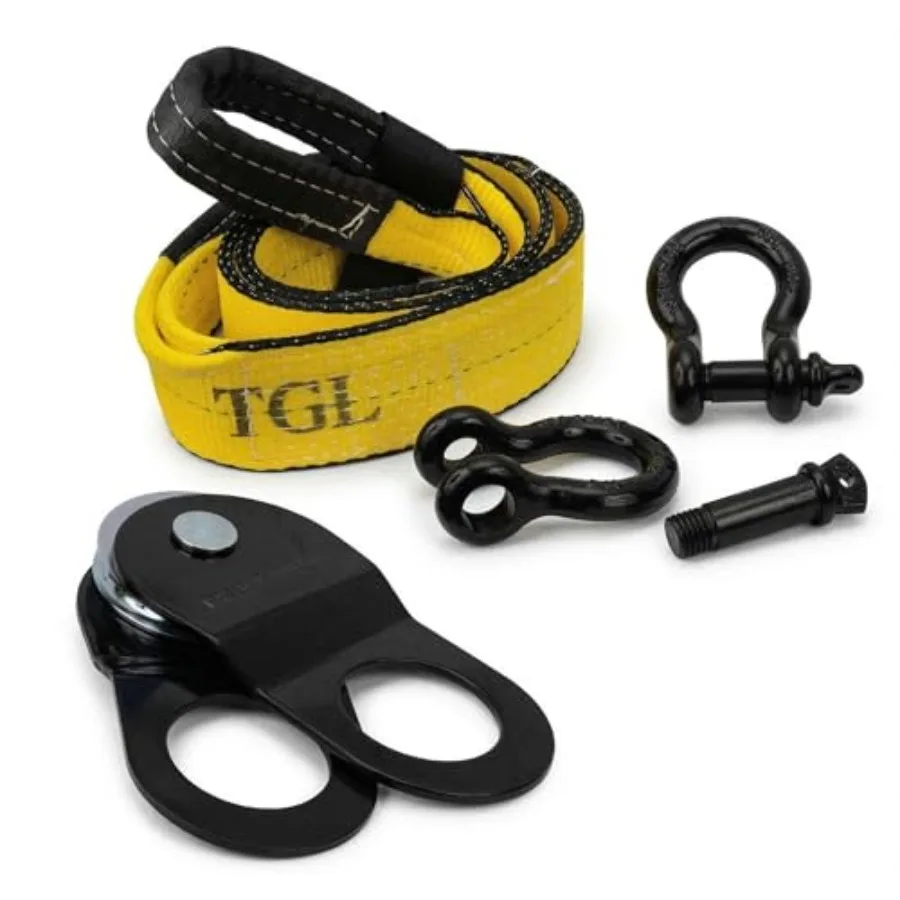 Off Road Snatch Block Pulley Kit - 10 Ton Snatch Block Pulley 3" x8' Heavy Duty Tree Saver Strap 2 Pack 3/4" D Ring Shackles Bu
Off Road Snatch Block Pulley Kit - 10 Ton Snatch Block Pulley 3" x8' Heavy Duty Tree Saver Strap 2 Pack 3/4" D Ring Shackles Bu