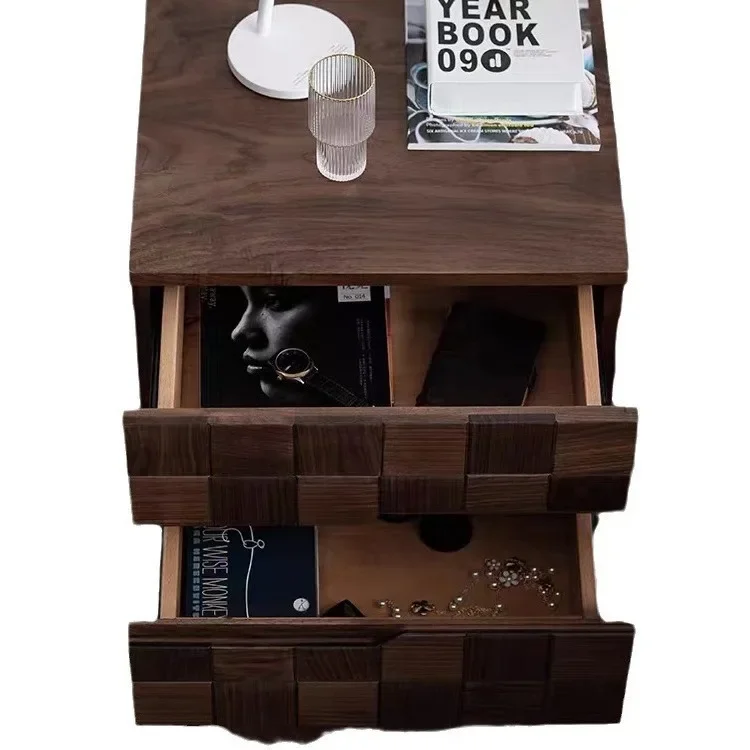 Black walnut bedside table simple modern all solid wood bedside cabinet bedroom drawer storage cabinet Nordic Italian style
Black walnut bedside table simple modern all solid wood bedside cabinet bedroom drawer storage cabinet Nordic Italian style