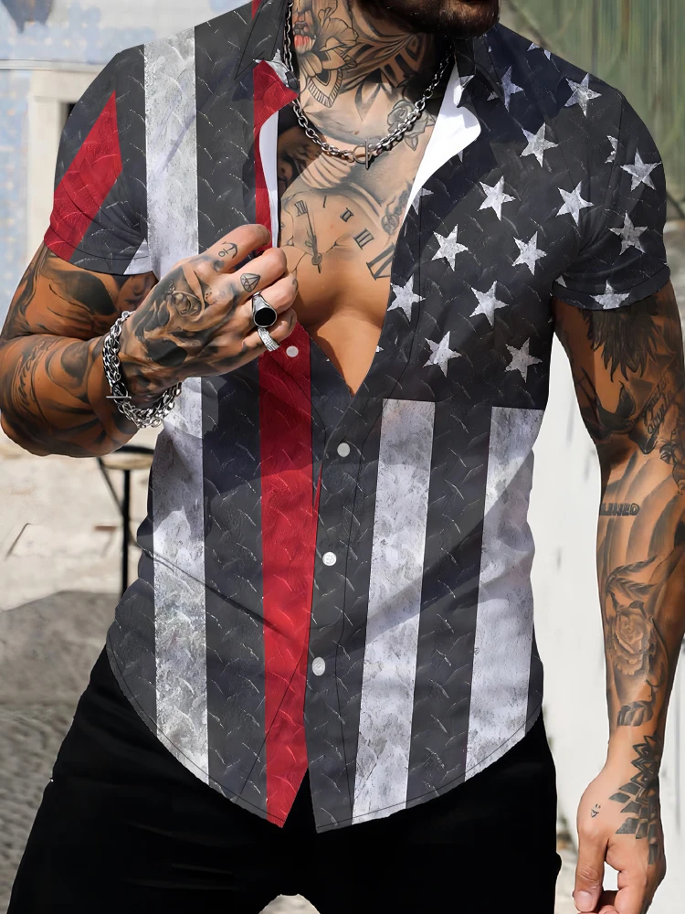 Fashion Classic Turn-Down Collar Shirt Summer Loose Comfortable Breathable Short Sleeve Shirt Men's Outdoor Casual Shirt Tops
Fashion Classic Turn-Down Collar Shirt Summer Loose Comfortable Breathable Short Sleeve Shirt Men's Outdoor Casual Shirt Tops