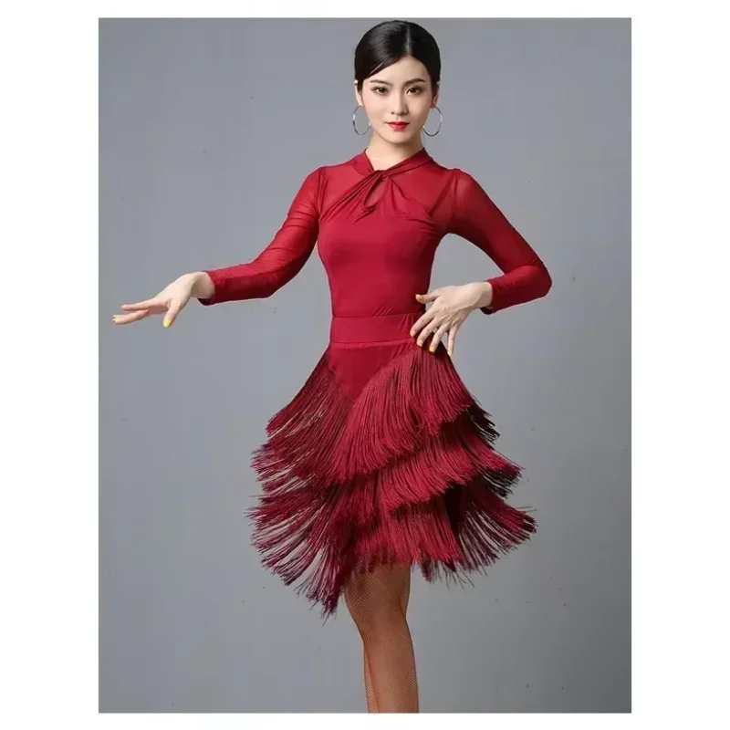 New Latin Dance Skirt Women Latin Dance Costumes Performance Practice Competition Dancing Skirts Fringe Tassel Belly Dancing
New Latin Dance Skirt Women Latin Dance Costumes Performance Practice Competition Dancing Skirts Fringe Tassel Belly Dancing
