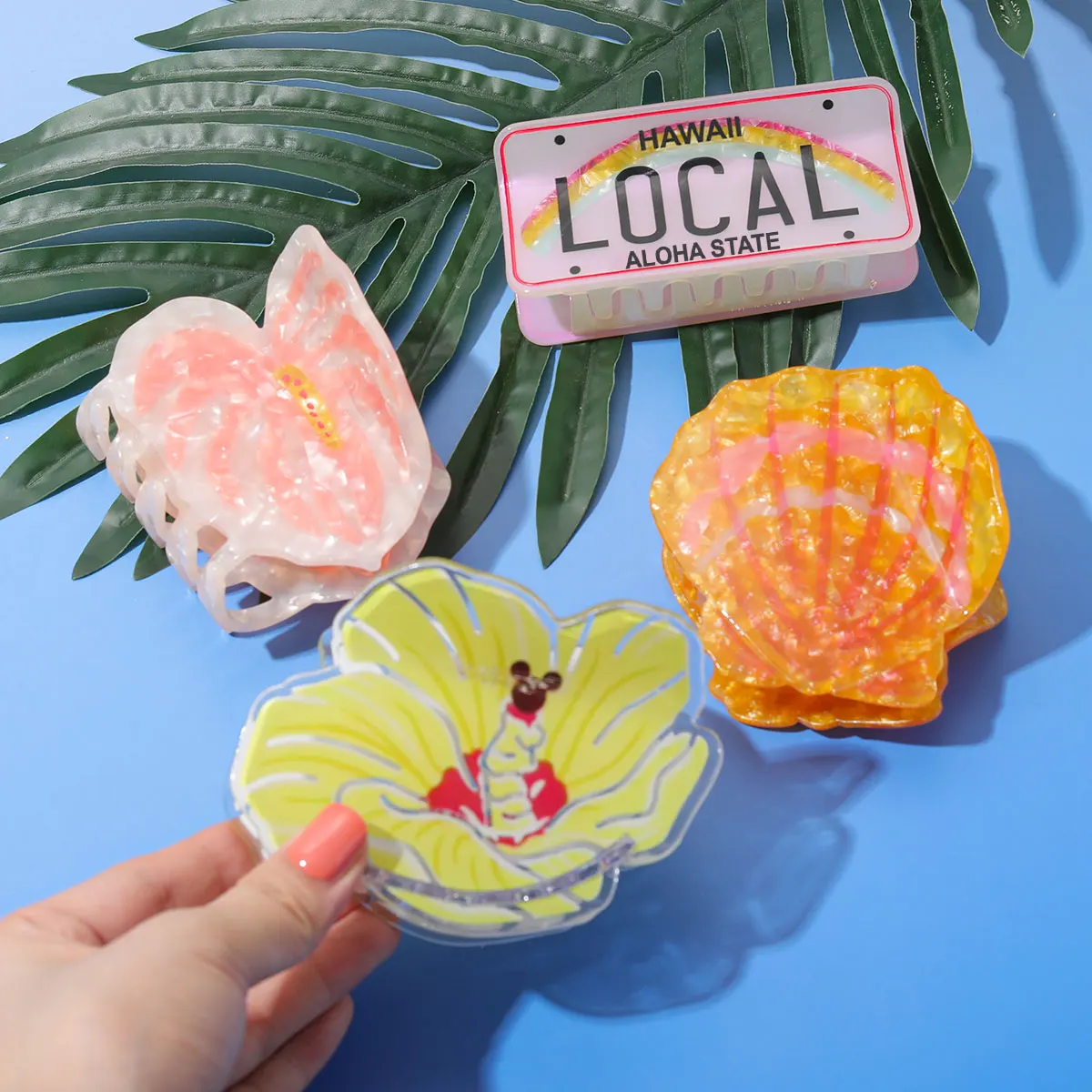1 Piece Personalised Novelty Island Hawaii Local License Plate Hawaii Flower Shell Hair Claw Holiday Hair Clip
1 Piece Personalised Novelty Island Hawaii Local License Plate Hawaii Flower Shell Hair Claw Holiday Hair Clip