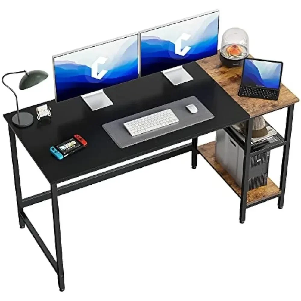 Computer Home Office Desk, 55 Inch Small Desk Study Writing Table with Storage Shelves, Modern Simple PC Desk with
Computer Home Office Desk, 55 Inch Small Desk Study Writing Table with Storage Shelves, Modern Simple PC Desk with