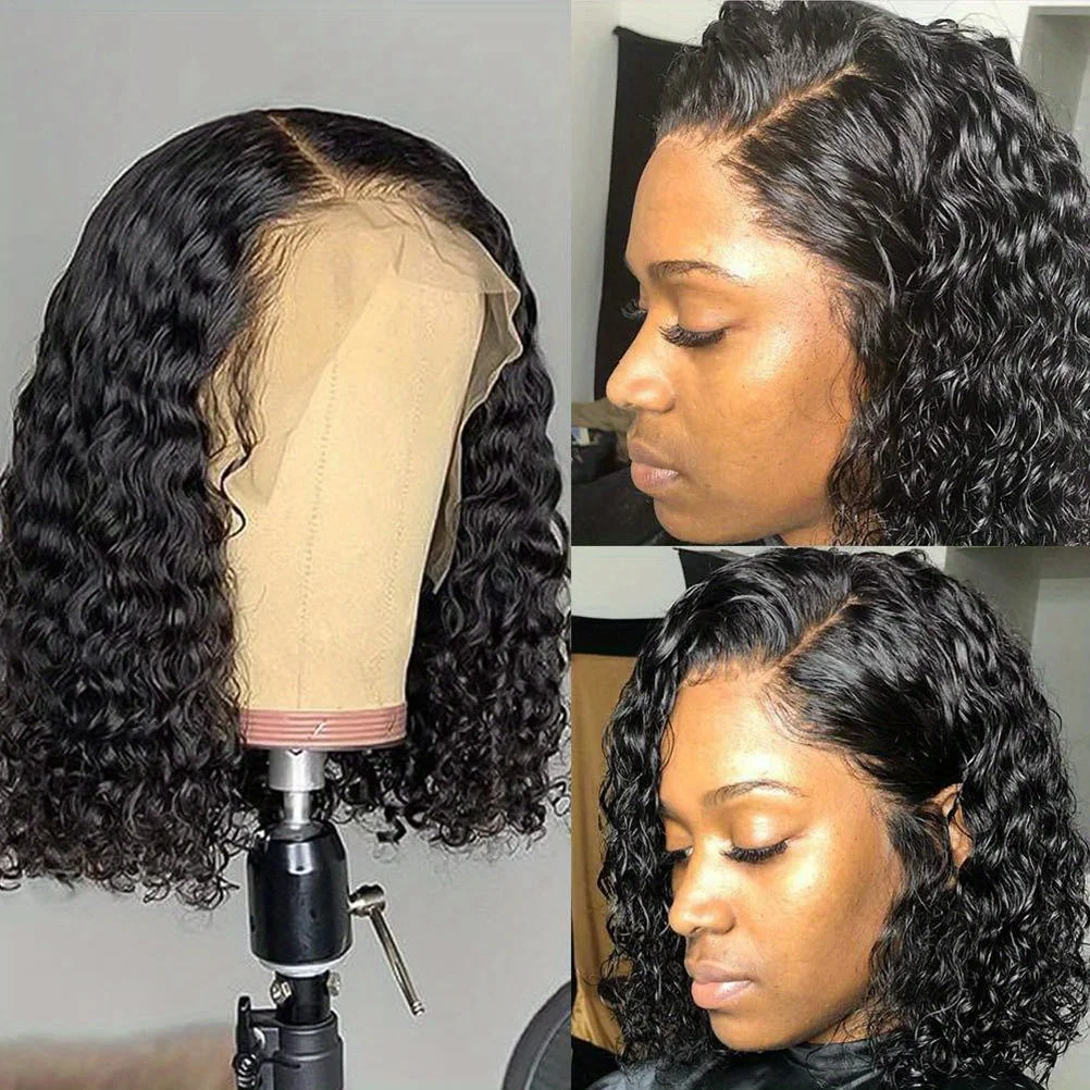 13x4 deep wave curly bob human hair wig short bob wig for women natural black color daily party use 12inch 150% density
13x4 deep wave curly bob human hair wig short bob wig for women natural black color daily party use 12inch 150% density