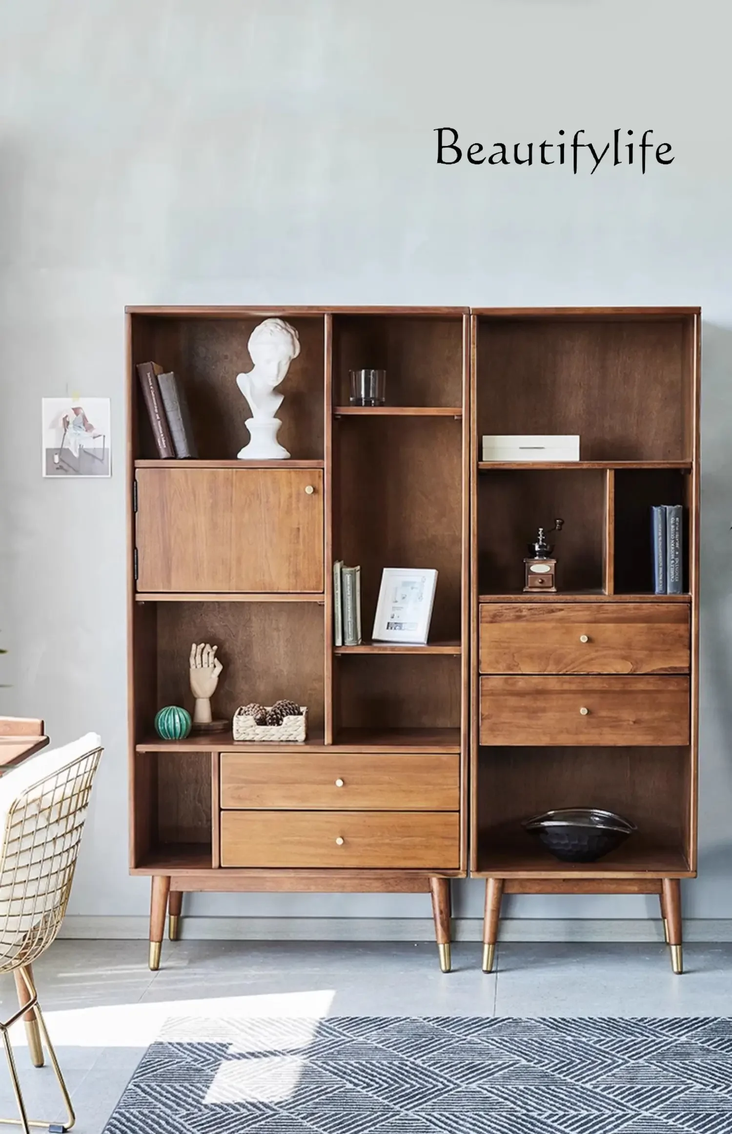 Solid Wood Bookcase Nordic Floor-Standing Rack Simple Retro Multi-Functional Home Storage Cabinet Bookcase
Solid Wood Bookcase Nordic Floor-Standing Rack Simple Retro Multi-Functional Home Storage Cabinet Bookcase