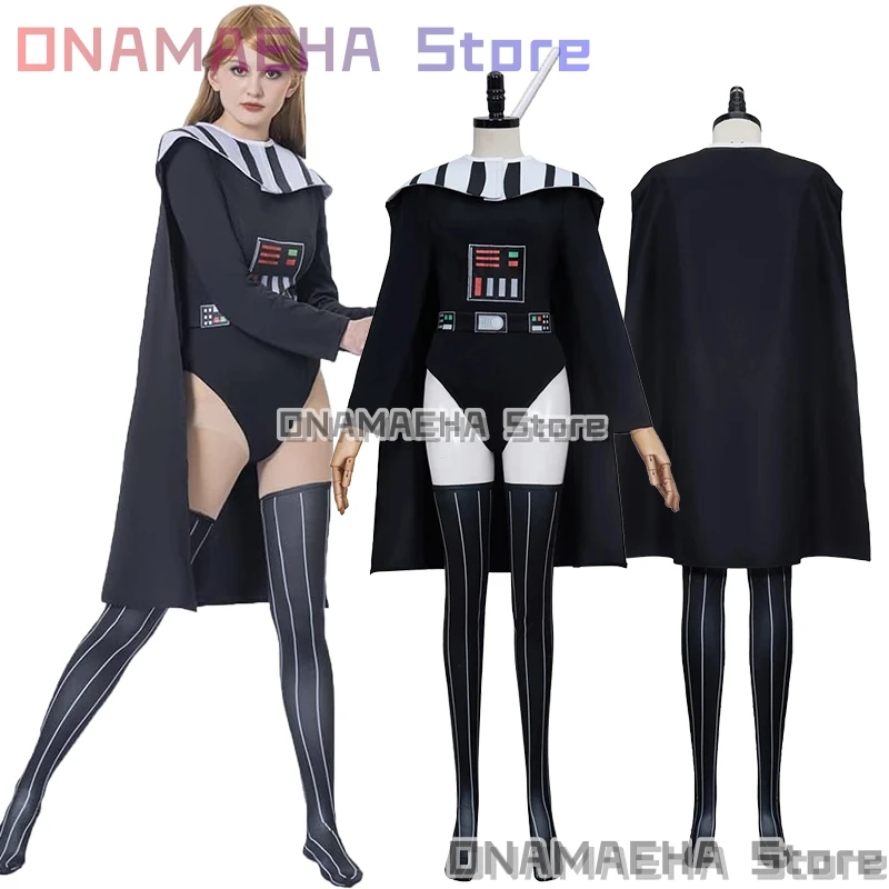 Darth Vader Cosplay Costume Sexy Women Jumpsuit with Shawl Movie Anime Role-playing Zentai Suit Party Masquerade Tights s-3xl
Darth Vader Cosplay Costume Sexy Women Jumpsuit with Shawl Movie Anime Role-playing Zentai Suit Party Masquerade Tights s-3xl