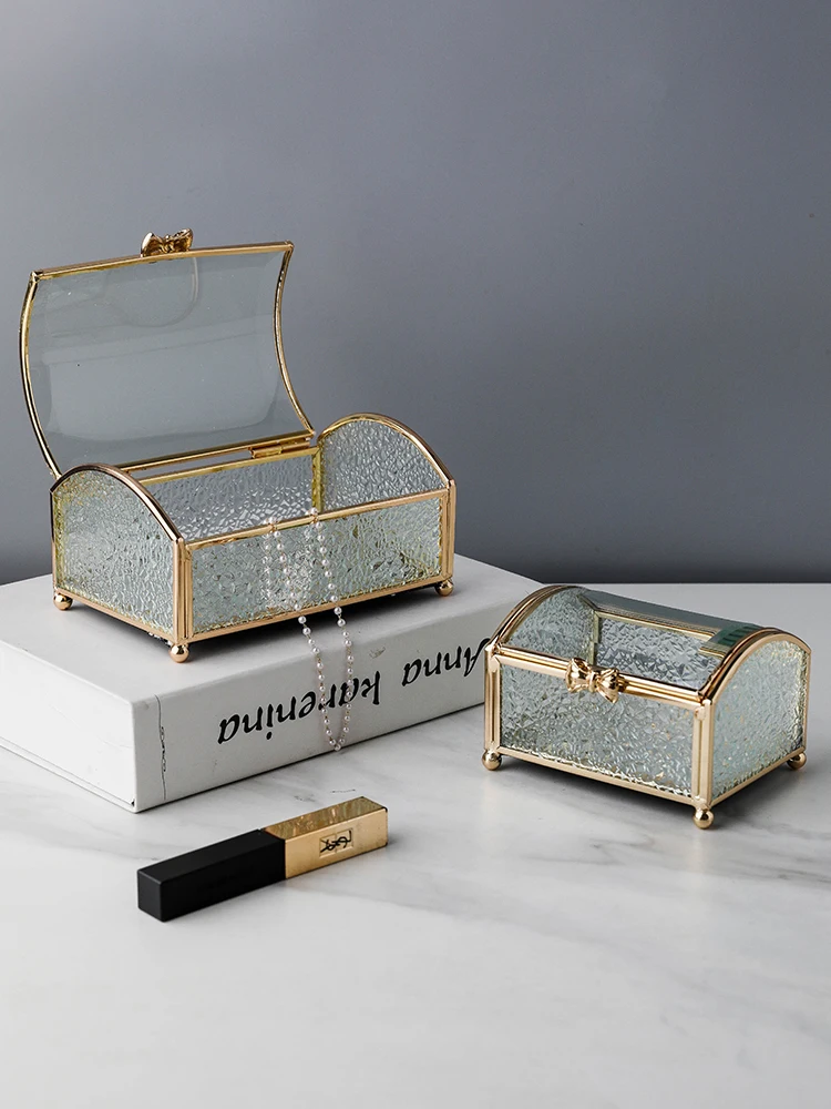Glass jewelry box gold bead treasure box jewelry box bedroom dresser jewelry storage box
Glass jewelry box gold bead treasure box jewelry box bedroom dresser jewelry storage box