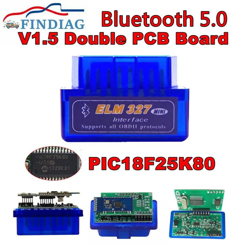 Мини-чип Elm327 Bluetooth OBD2 V1.5 2 шт. плата Bluetooth 5,0 PIC18F25K80 для автомобиля Elm-327 OBDII Code диагностические инструменты
Мини-чип Elm327 Bluetooth OBD2 V1.5 2 шт. плата Bluetooth 5,0 PIC18F25K80 для автомобиля Elm-327 OBDII Code диагностические инструменты