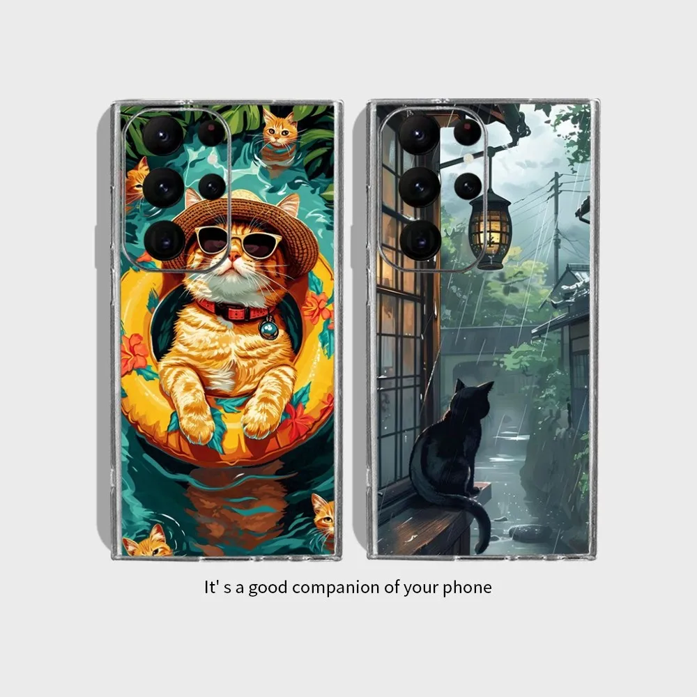 Cute Cat Art Illustration Phone Case for Samsung Galaxy S24 Ultra S22 S23 Ultra S21 S20 5G Protective Silicone TPU Funda
Cute Cat Art Illustration Phone Case for Samsung Galaxy S24 Ultra S22 S23 Ultra S21 S20 5G Protective Silicone TPU Funda