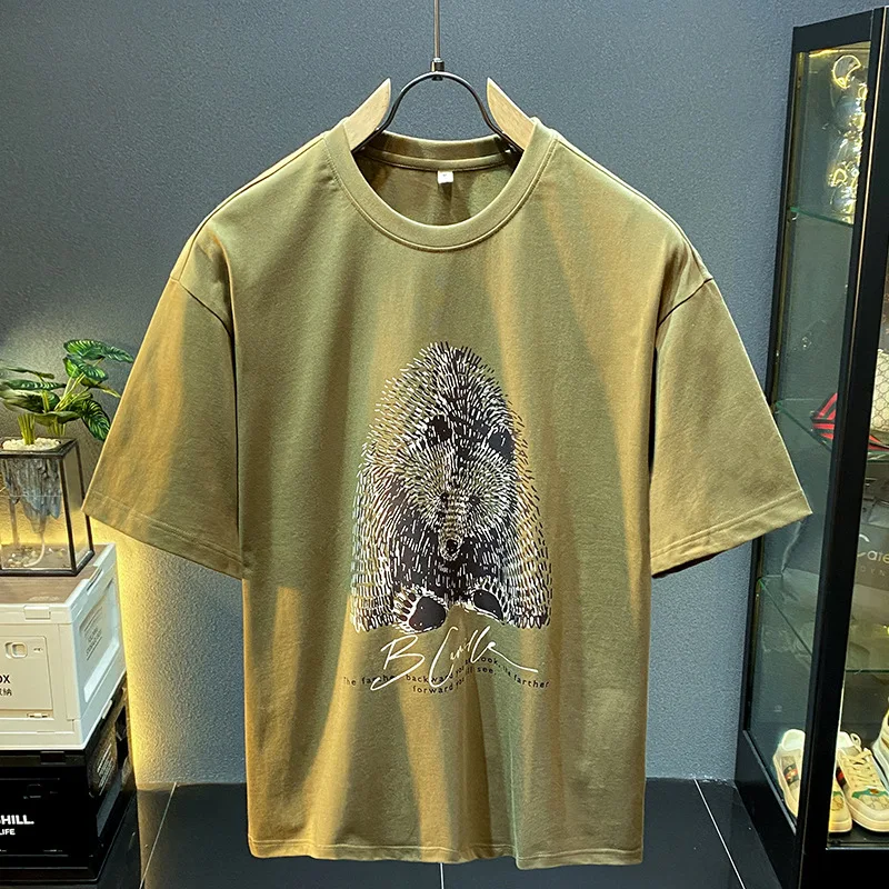 Fashion 260g breathable green short sleeved T-shirt for men's summer Instagram versatile loose Street top
Fashion 260g breathable green short sleeved T-shirt for men's summer Instagram versatile loose Street top