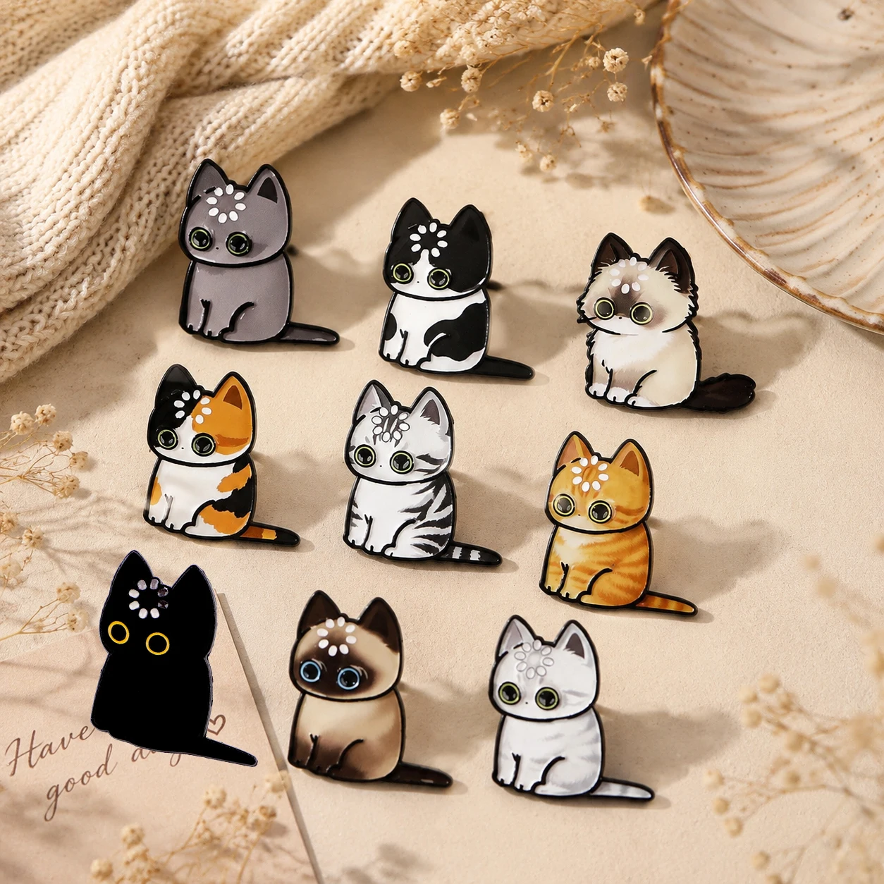 9pcs/set Cartoon Cats Men Lapel Pins for Backpack Jewelry Women Men Brooch for Clothes Badges Soft Enamel Pin Accessories
9pcs/set Cartoon Cats Men Lapel Pins for Backpack Jewelry Women Men Brooch for Clothes Badges Soft Enamel Pin Accessories