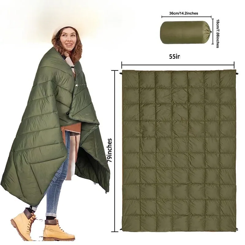 Solid Color Camping Blanket - Waterproof Silk Cotton Cloak for Travel, Reversible Grid Pattern All-Season Outdoor Throw
Solid Color Camping Blanket - Waterproof Silk Cotton Cloak for Travel, Reversible Grid Pattern All-Season Outdoor Throw