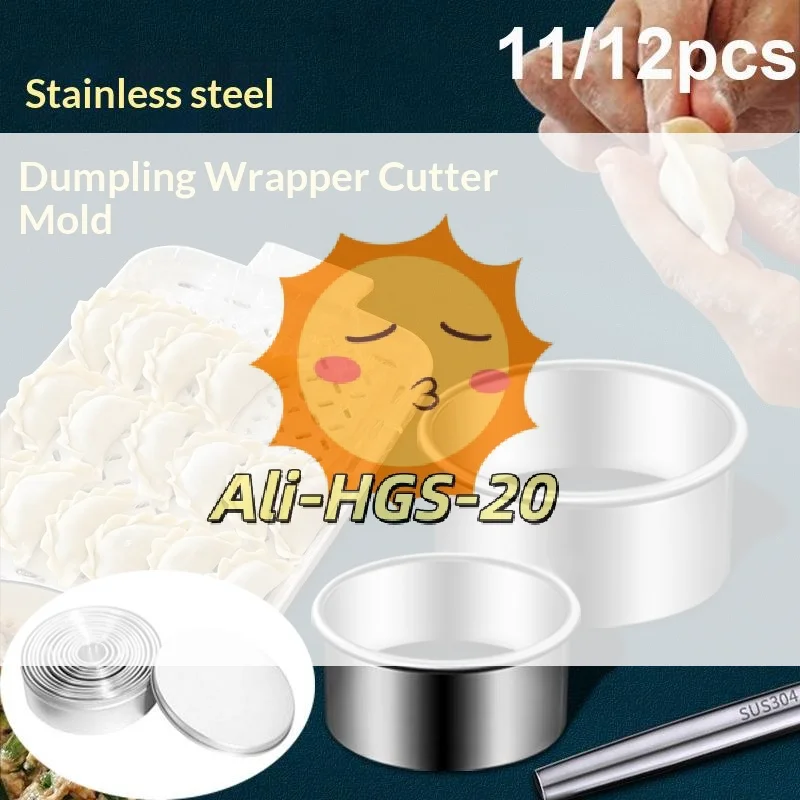 11/12Pcs Stainless Steel Round Dough Cutter Dumplings Skin Mold Kitchen Cookie Ring Molds Cutter Set Baking Circle Pastry Mould
11/12Pcs Stainless Steel Round Dough Cutter Dumplings Skin Mold Kitchen Cookie Ring Molds Cutter Set Baking Circle Pastry Mould