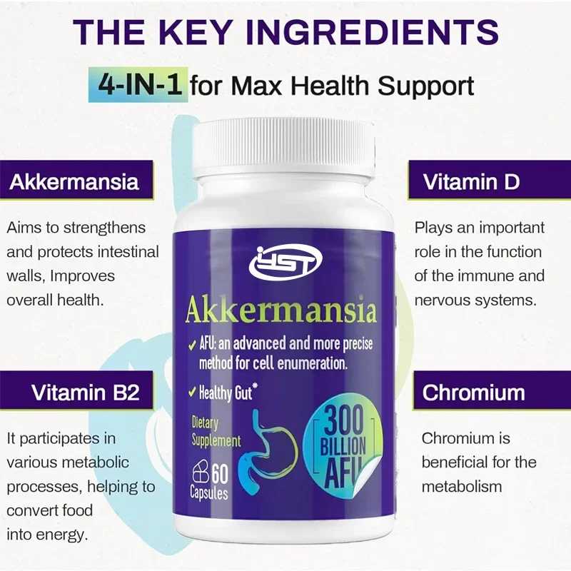 60 Capsules 300 Billion AFU Live Probiotics, Suitable for GLP-1, Digestive, Intestinal, Immune, and Overall Health
60 Capsules 300 Billion AFU Live Probiotics, Suitable for GLP-1, Digestive, Intestinal, Immune, and Overall Health