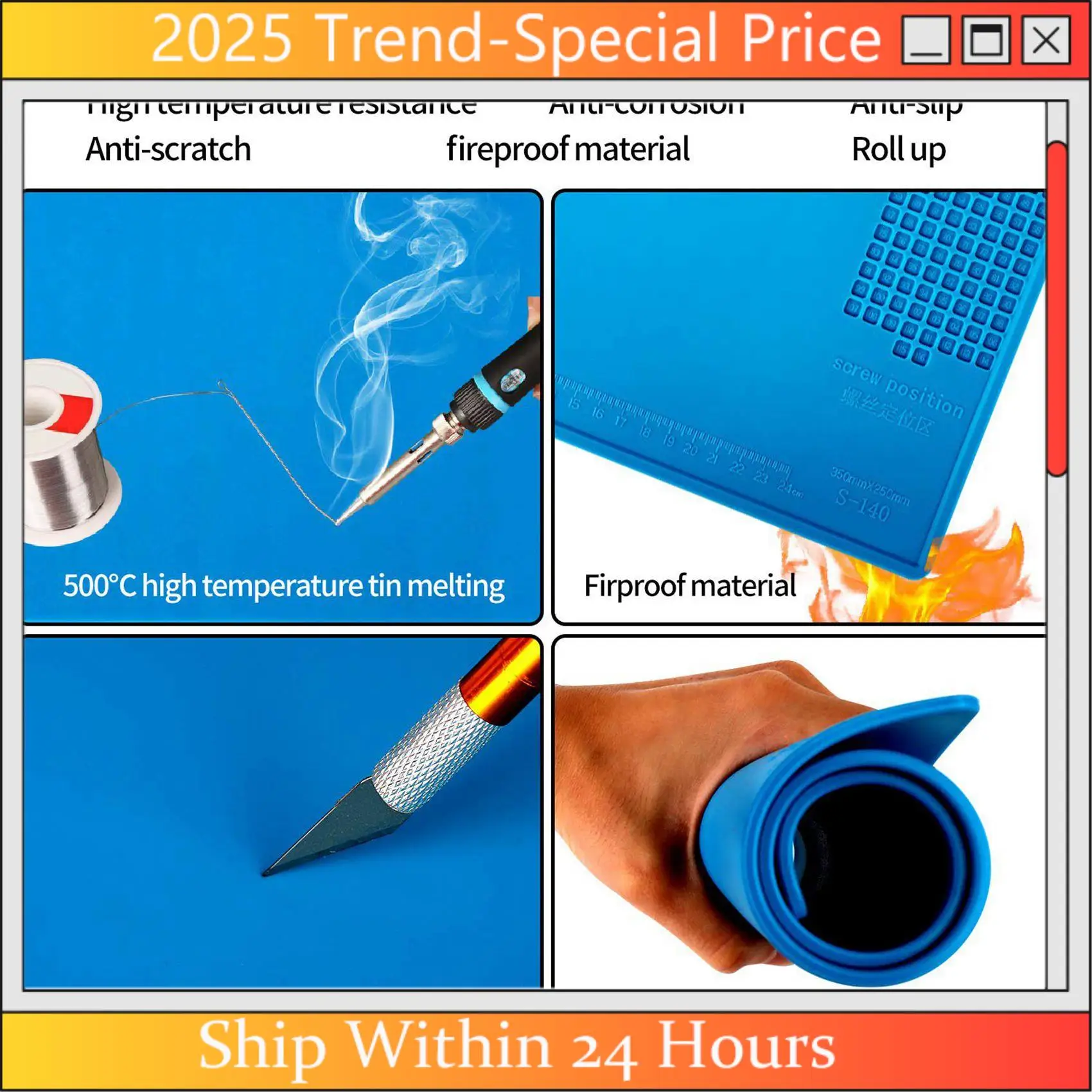 The New 3Pc Step Cone Taper Drill Bit Set Hole Cutter Metric 4-12/20/32Mm With S-140 Magnetic Repair Mat, Work Mat 932°F
The New 3Pc Step Cone Taper Drill Bit Set Hole Cutter Metric 4-12/20/32Mm With S-140 Magnetic Repair Mat, Work Mat 932°F