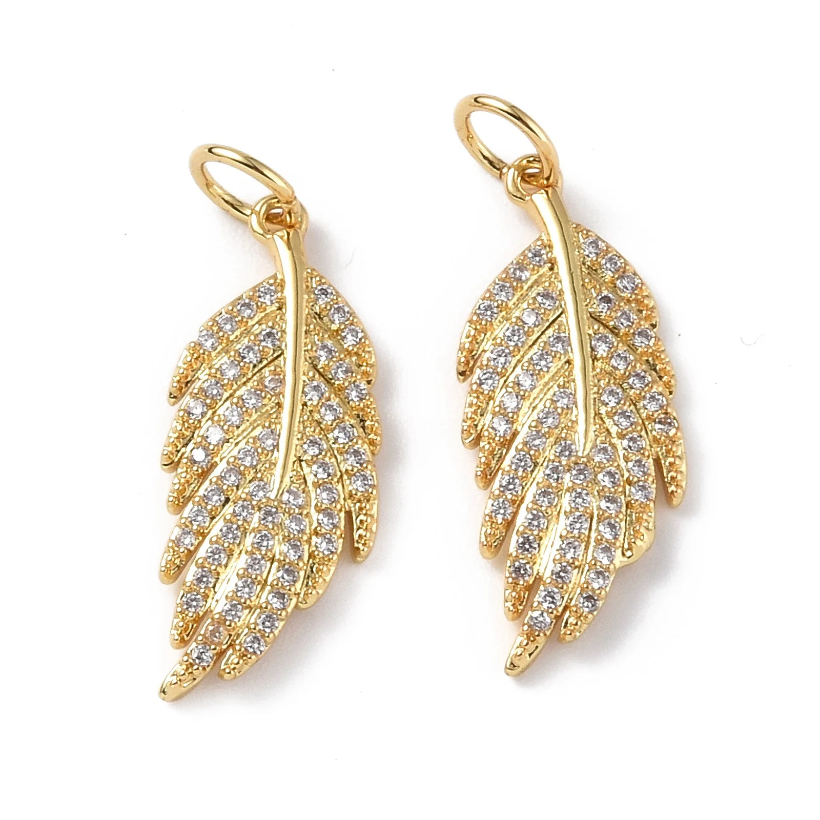5pcs Leaf/Feather Brass Cubic Zirconia Pendants Gold Plated Clear for Making DIY Jewelry Necklace Earring Elegant Style
5pcs Leaf/Feather Brass Cubic Zirconia Pendants Gold Plated Clear for Making DIY Jewelry Necklace Earring Elegant Style
