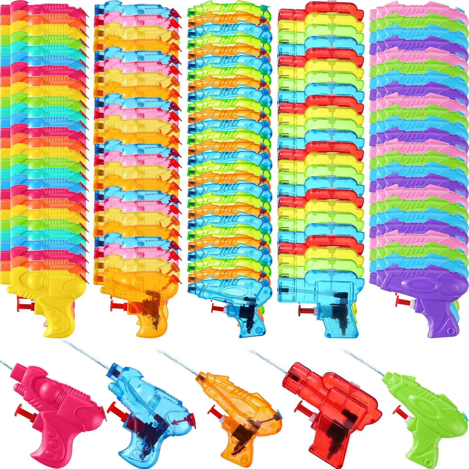 200 Pcs Mini Water Guns Bulk Assorted Squirt Pistols for Pool Beach Summer Fun
200 Pcs Mini Water Guns Bulk Assorted Squirt Pistols for Pool Beach Summer Fun