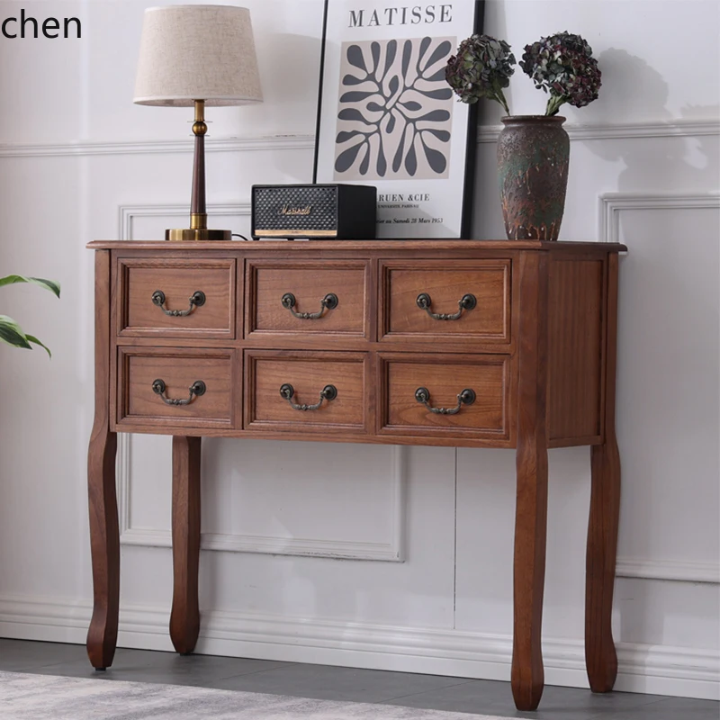 ZML solid wood porch cabinet simple living room aisle decorative cabinet retro side cabinet wall table
ZML solid wood porch cabinet simple living room aisle decorative cabinet retro side cabinet wall table