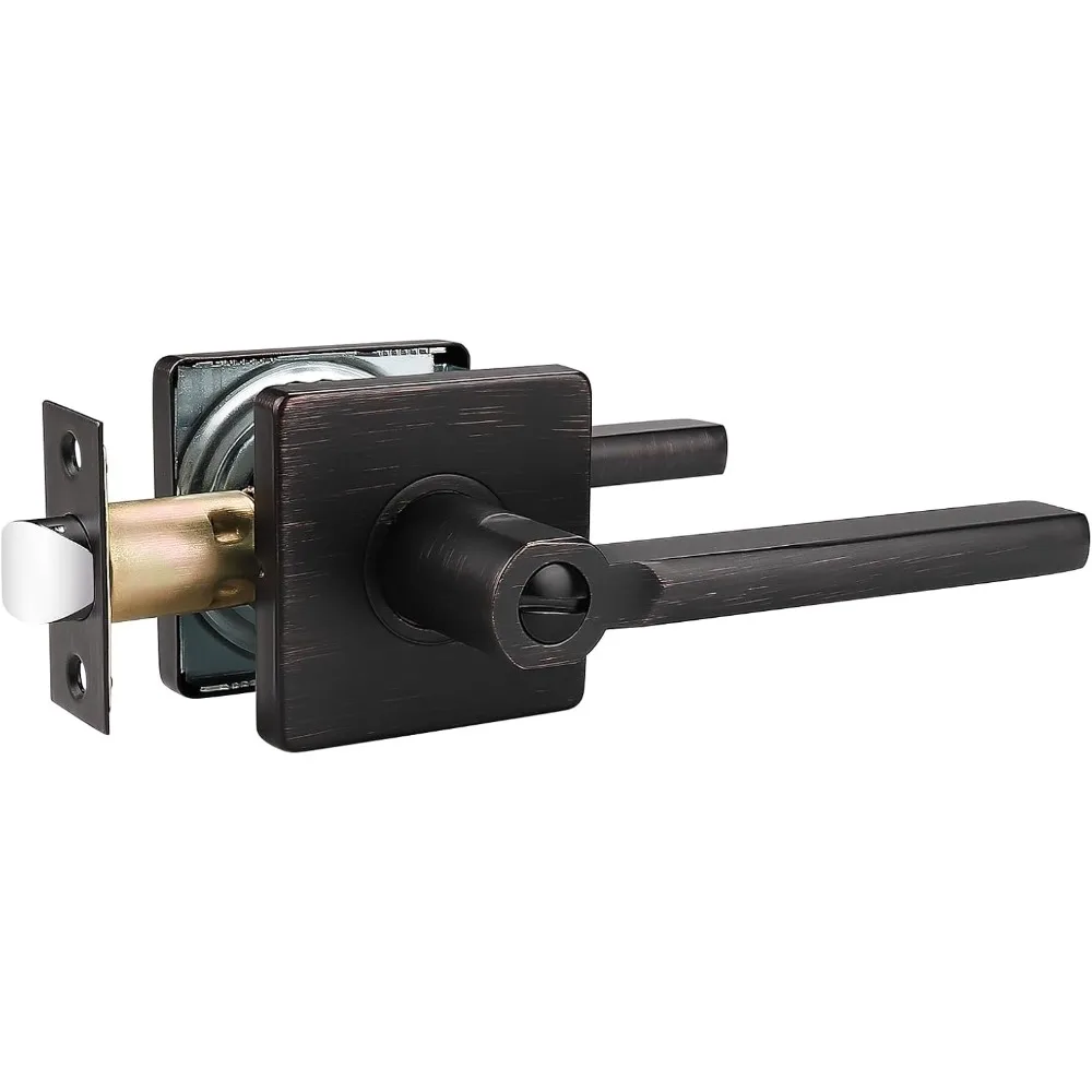 1 Pack Door Handle Square Privacy Bed/Bath Lever, Keyless Lever with Adjustable Backset Latch Oil Rubbed Bronze Finish
1 Pack Door Handle Square Privacy Bed/Bath Lever, Keyless Lever with Adjustable Backset Latch Oil Rubbed Bronze Finish