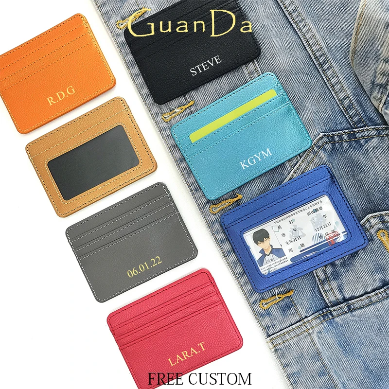 Business PU Leather Slim Card Holder Transparent Window ID Card Bag Custom Name Work Card Wallet Luxury Fashion Card Clip Gift
Business PU Leather Slim Card Holder Transparent Window ID Card Bag Custom Name Work Card Wallet Luxury Fashion Card Clip Gift