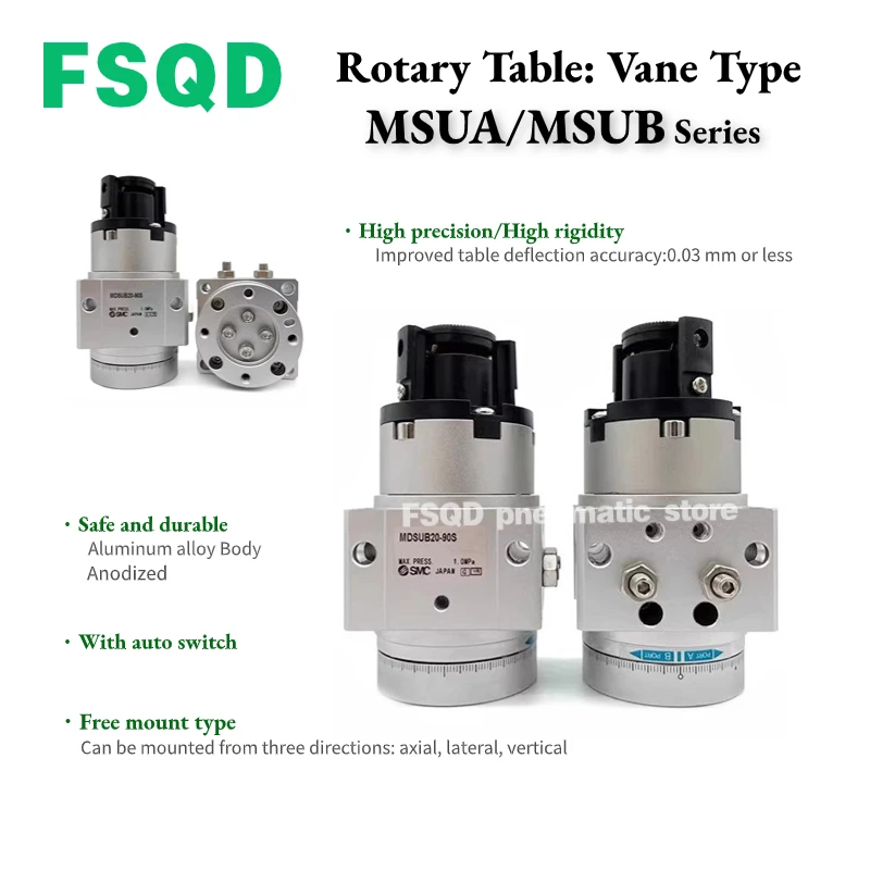 SMC type MSUB1 MSUB3 MSUB7 MSUB20 MDSUB1 3 7 20-90S 180S MSUA1 MSUA3 MSUA7 MSUA20-90S 180S Rotary Table Vane Type MSUA MSUB
SMC type MSUB1 MSUB3 MSUB7 MSUB20 MDSUB1 3 7 20-90S 180S MSUA1 MSUA3 MSUA7 MSUA20-90S 180S Rotary Table Vane Type MSUA MSUB