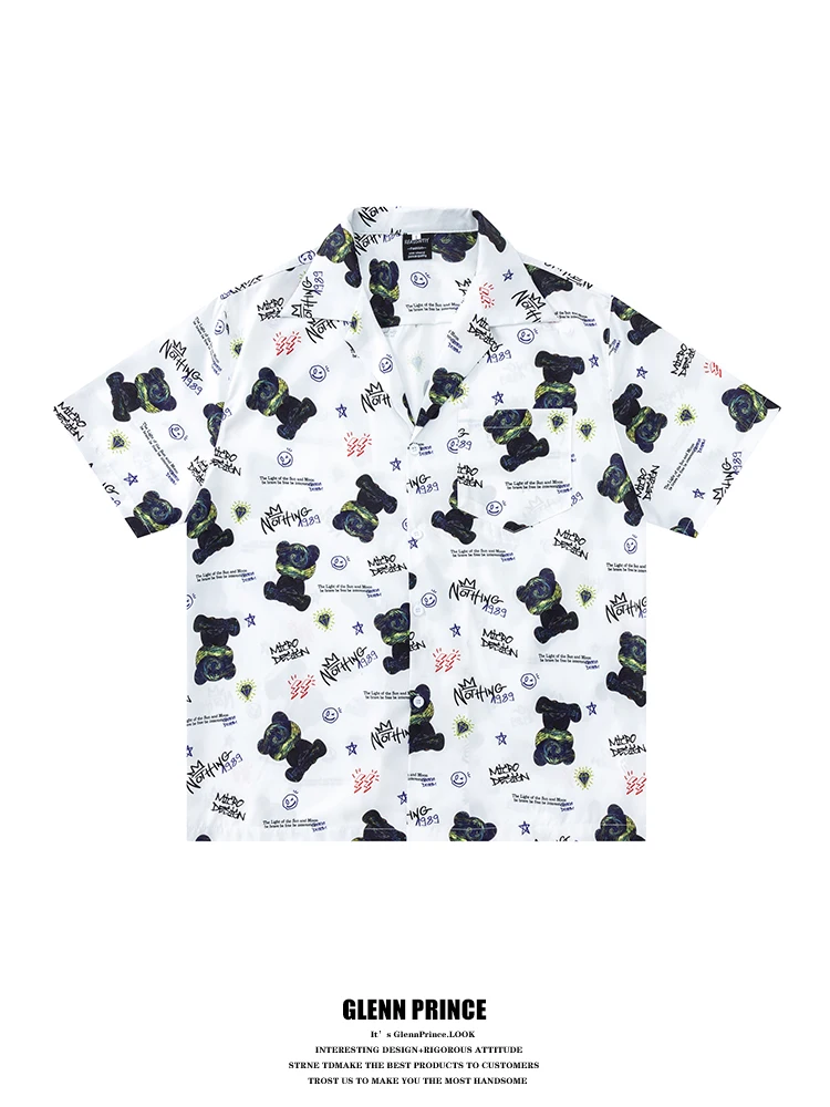 GPstudio Cuban Collar Short Sleeve Shirt Men's Summer Casual Print Loose Fit Polyester Fiber Skin-friendly Breathable Shirt
GPstudio Cuban Collar Short Sleeve Shirt Men's Summer Casual Print Loose Fit Polyester Fiber Skin-friendly Breathable Shirt